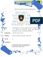 Procedimiento Policial de Identificacion Posterior Al Delito de Violacion Sexual de Menor