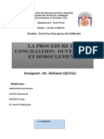 LA PROCEDURE DE CONCILIATION (Modifications) - 2