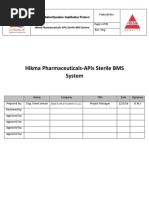 Hikma Pharmaceuticals-Apis Sterile Bms System: Installation/Operation Qualification Protocol