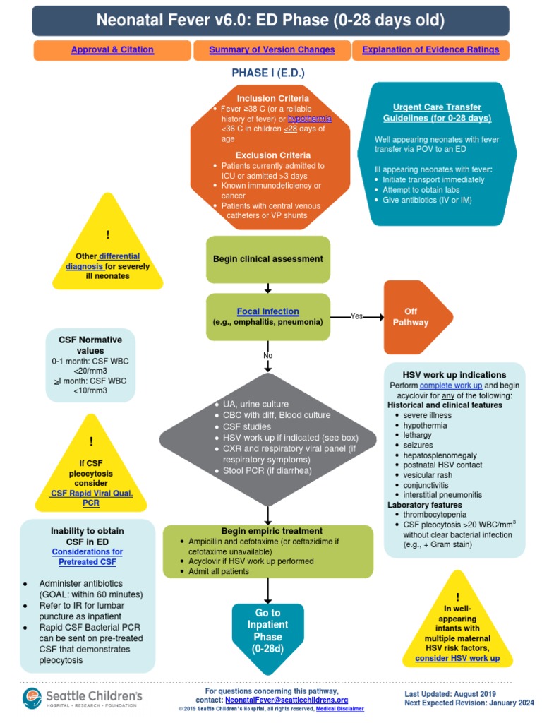Neonatal Fever Clinical Pathway PDF Urinary Tract Infection