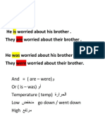 Am Is (Are) Was (Were) He Is Worried About His Brother - They Are Worried About Their Brother