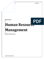 Human Resource Management: Final Project
