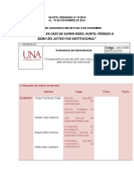 Procedimiento en Caso de Sufrir Robo, Hurto, Pérdida o Daño Del Activo Fijo Institucional