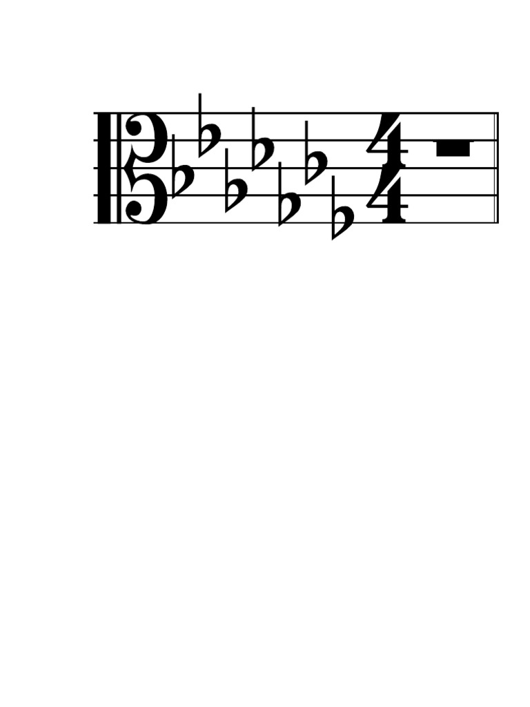 Alto Clef Order of Flats PDF