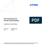 NTC Thermistors For Inrush Current Limiting: Leaded and Coated Disks