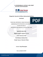 Pontificia Universidad Católica Del Perú Escuela de Posgrado. Diagnóstico Operativo Del Banco Internacional Del Perú. Interbank Presentada Por