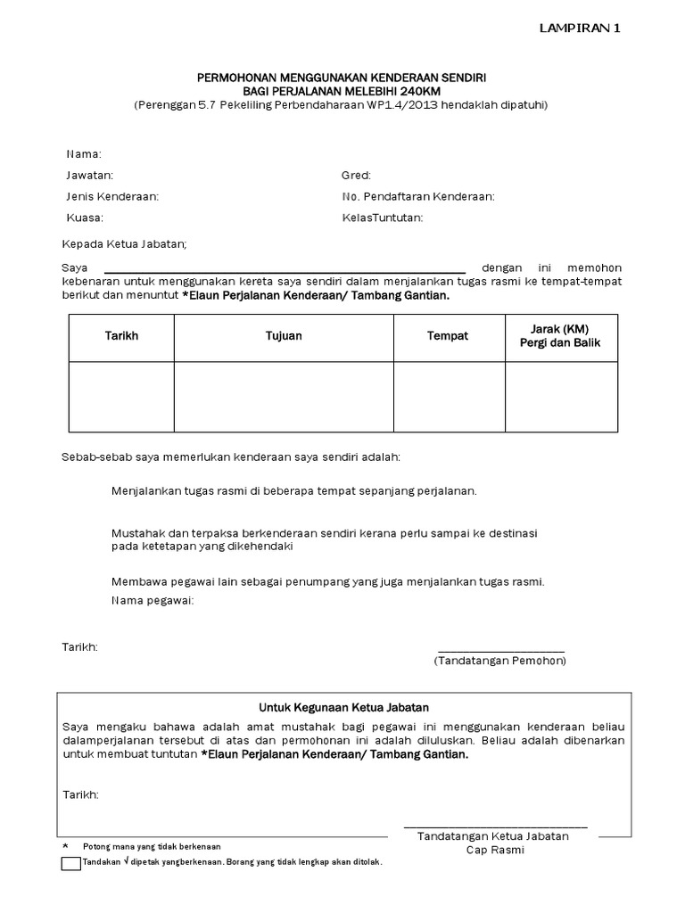 Borang x tuntutan perjalanan contoh borang vrogue co