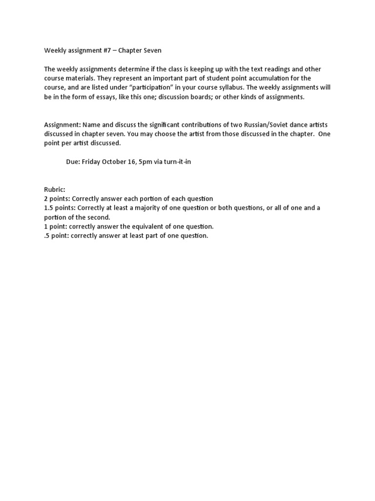 Russian Dance Artists Assignment Guide | PDF | Language Arts ...