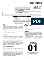 Aocp 2018 Prefeitura de Belem Pa Psicologo Prova