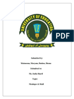 Submitted By: Maimoona, Maryam, Bushra, Husna Submitted To: Ms. Sadia Sharif Topic: Meninges & Skull