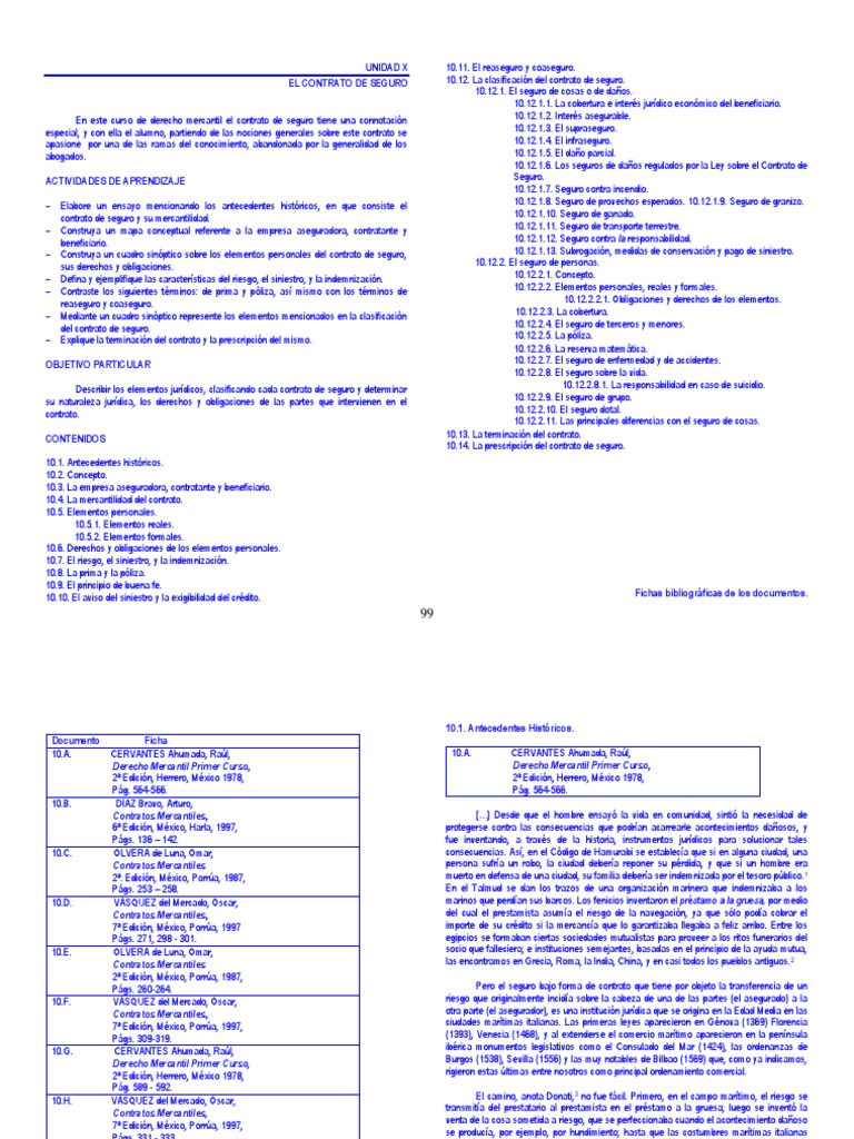 Elementos del Contrato de Seguro | PDF | Póliza de seguros | Reaseguro