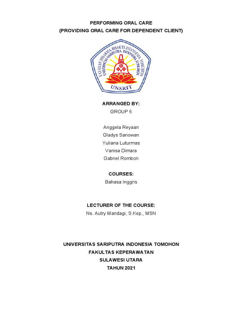 Performing Oral Care (Providing Oral Care For Dependent Client) PDF