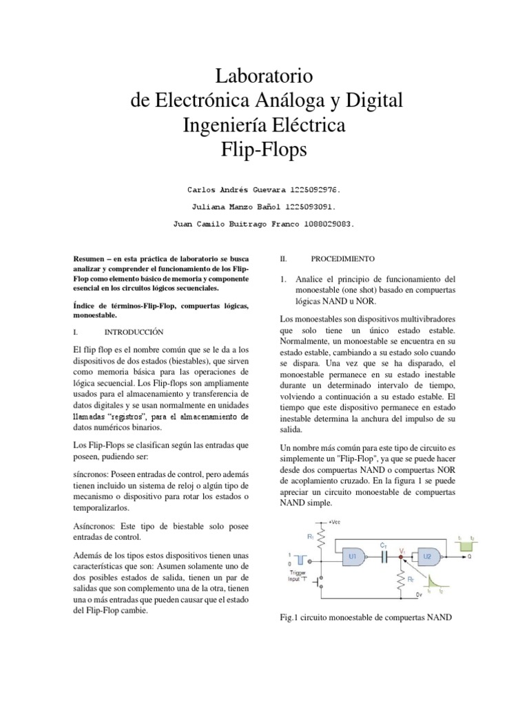 Flip Flop | PDF | Electrónica | Ingenieria Eléctrica