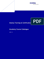 Avaloq Academy Course Catalogue
