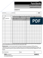 Physical Education: OCR GCSE (Short/Full Course) J086/J586 Controlled Assessment Summary Form