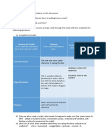 Feature of A Script Purpose Example