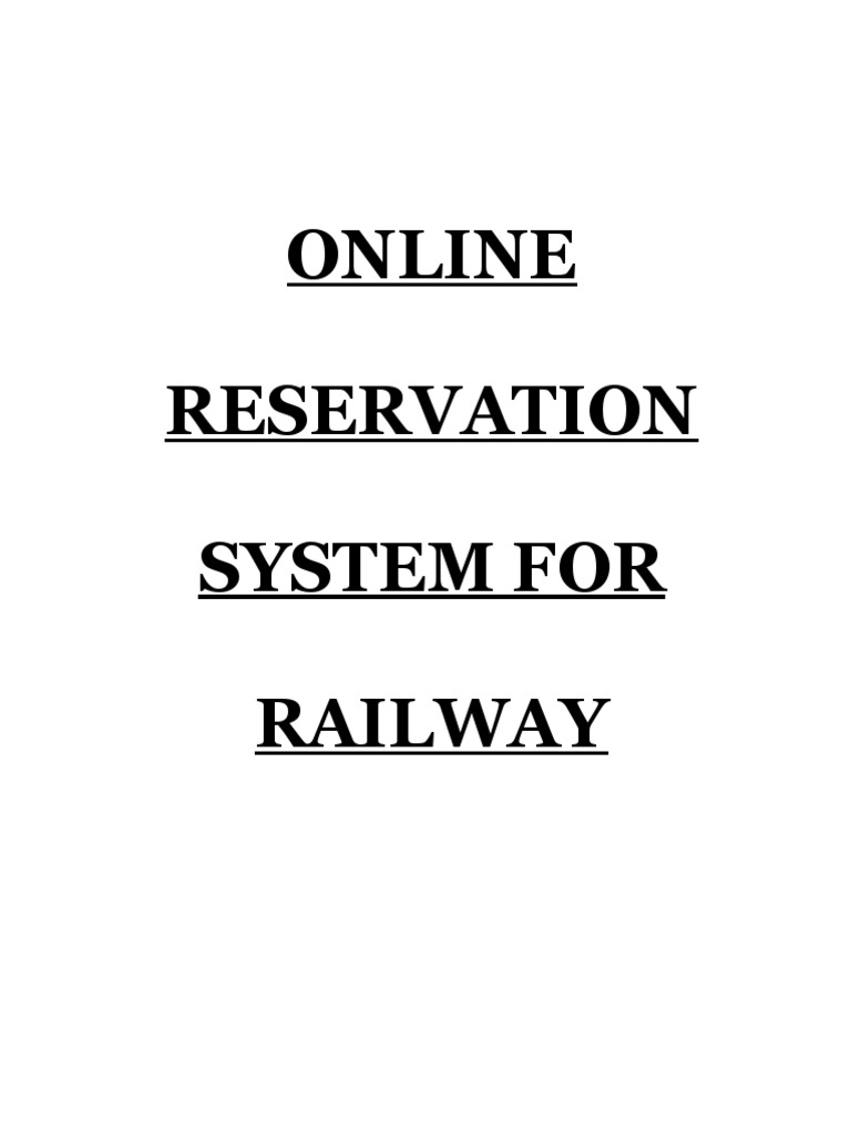 Level 1 DFD for Railway Reservation System | PDF | Class (Computer ...