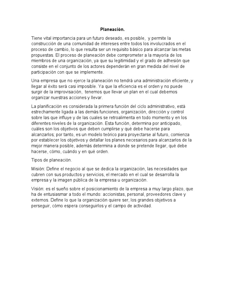 Planeación | PDF | Crecimiento personal y profesional | Relaciones ...