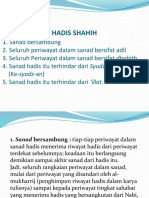 Syarat-Syarat Hadis Shahih