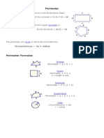 Perimeter Formulas