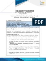 Guía de Actividades y Rúbrica de Evaluación - Unidad 1 - Tarea 2 - Identificar Antecedentes de La Ingeniería