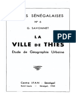 Ville Thies: Études Sénégalaises