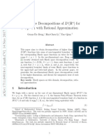 Hardy Space Decompositions of L (R) For 0 P 1 With Rational Approximation