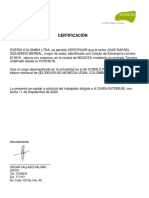 Certificacion Laboral Everis LTDA