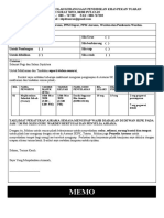 Memo Dalaman (Penginapan) - 10hb - 13hb Mac 2020