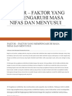 Pertemuan 5 Faktor - Faktor Yang Mempengaruhi Masa Nifas Dan