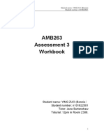AMB263 Assessment 3 Workbook