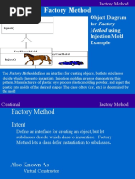 Factory Method: Object Diagram For Factory Injection Mold Example