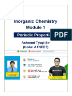 Inorganic Chemistry: Periodic Properties