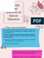 Frequently Asked Questions On Special Education