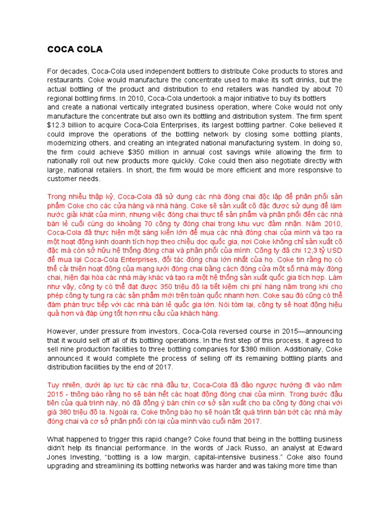 Coca Cola | PDF