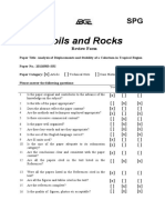 Soils and Rocks: Review Form