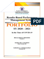 Results-Based Performance Portfolio in Time of COVID