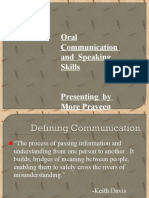 Oral Communication and Speaking Skills