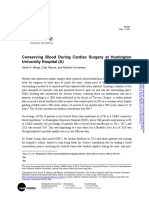 Conserving Blood During Cardiac Surgery at Huntington University Hospital (A)