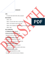 Study of Basic SQL Commands