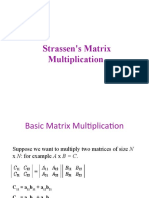 Strassen's Matrix Multiplication Algorithm