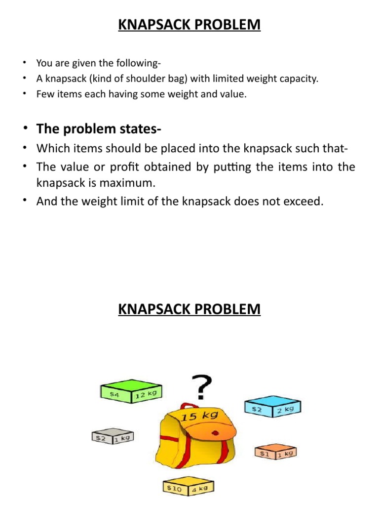 Knapsack Problem | PDF | Numerical Analysis | Mathematical Analysis
