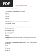 Unit 2 - Complex Analysis