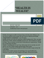 "Health Is Wealth": Niyati Nayak Grade: Viii Ramanathan Krishnan