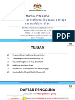 Manual Pengguna: Pengemaskinian Maklumat Ibu Bapa / Penjaga Secara Dalam Talian