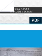 Fisika Dasar 2 Analisis Vektor 2021