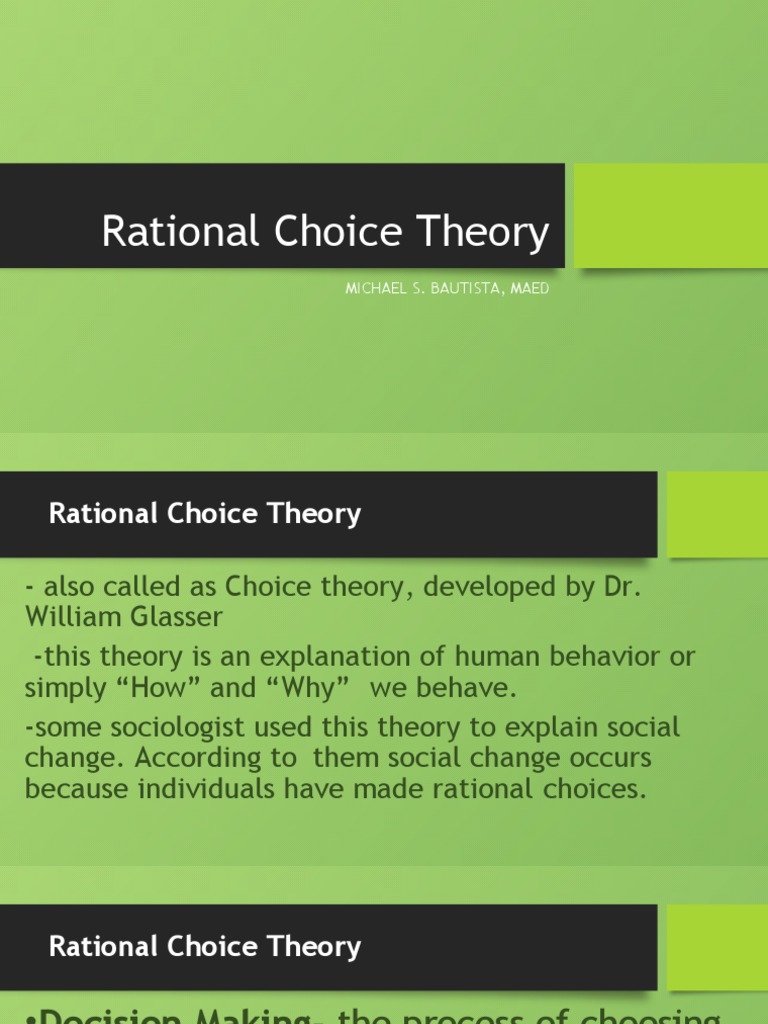 Understanding Rational Choice Theory | PDF | Rationality | Choice