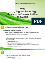 Analyzing and Reporting Research in Communication and Media: University of Southern Mindanao