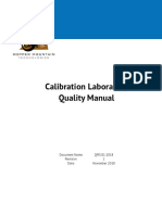 Calibration Laboratory Quality Manual: Document Name: QMS.01:2018 Revision: 1 Date: November 2018