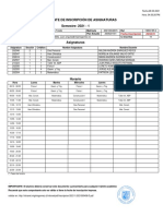 Comprobante de Inscripción de Asignaturas Semestre: 2021 - 1